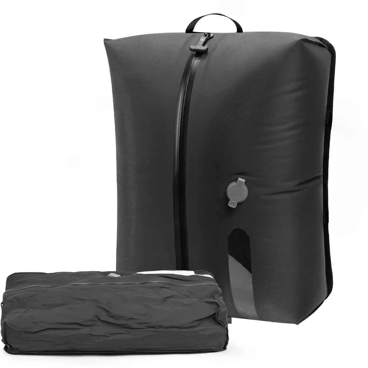 Vacuum Storage Bags for Travel, Reusable Compression Bag with IPX8 Waterproof Zipper, save Space for Suitcase, Backpack and Carry on (Extralarge, No Pump)