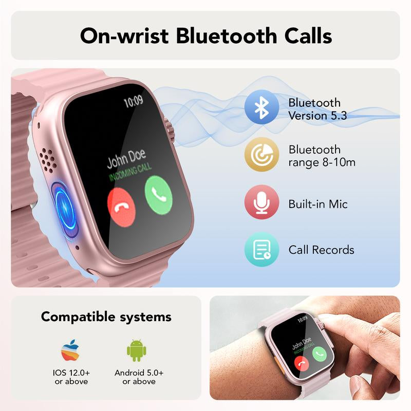 Elegant Smart Watch for Women - Bluetooth Calls, HD Display, Fitness Tracker with Heart Rate, Sleep, Spo2 & Step Monitoring Sport Watch