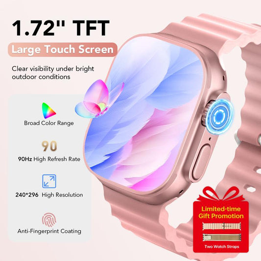 Elegant Smart Watch for Women - Bluetooth Calls, HD Display, Fitness Tracker with Heart Rate, Sleep, Spo2 & Step Monitoring Sport Watch