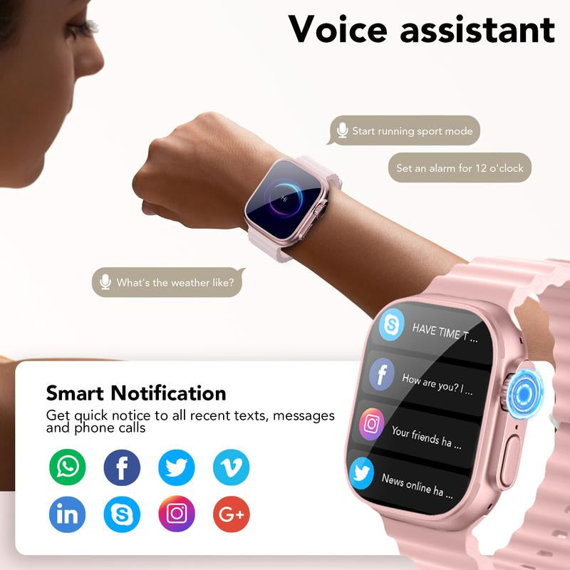 Elegant Smart Watch for Women - Bluetooth Calls, HD Display, Fitness Tracker with Heart Rate, Sleep, Spo2 & Step Monitoring Sport Watch