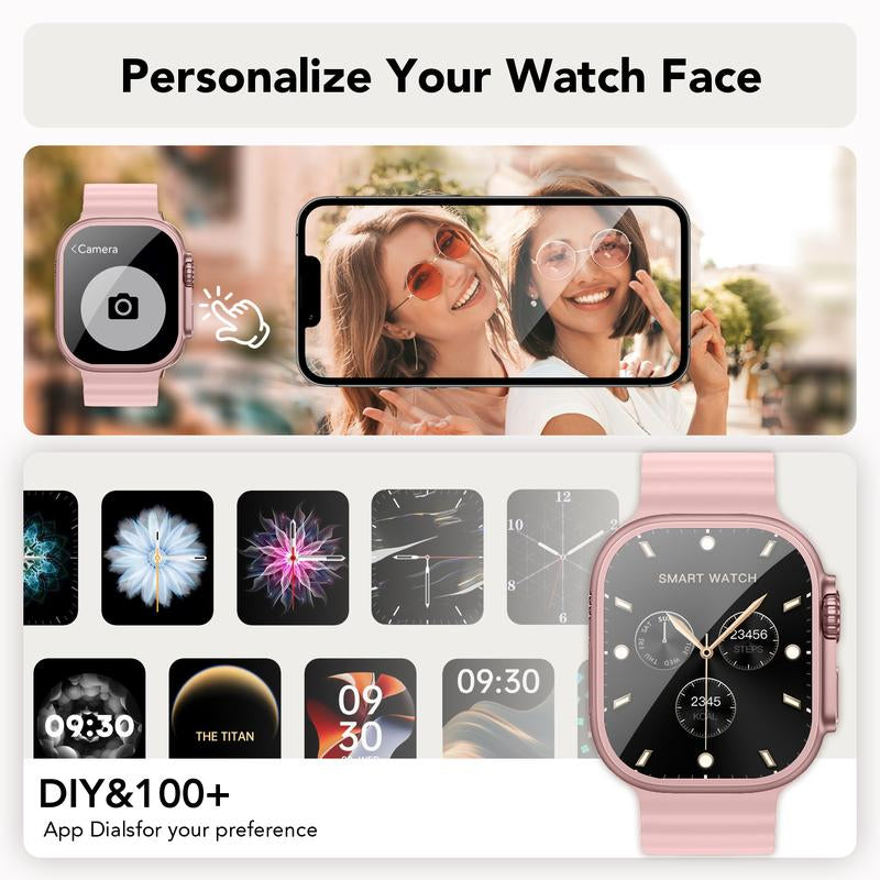 Elegant Smart Watch for Women - Bluetooth Calls, HD Display, Fitness Tracker with Heart Rate, Sleep, Spo2 & Step Monitoring Sport Watch